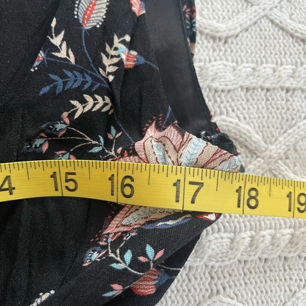 Wishlist Apparel Floral Black and Pink Women's Mid Calf Dress Size Medium - Picture 14 of 16